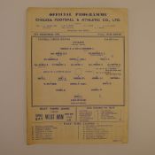 1 x Chelsea 1944-45 League South Season football programme, Vs Brentford Dec 16 1944 (single sheet),