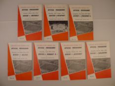 7 x Doncaster Rovers 1963-64 football programmes, Vs Aldershot Town Mar 14 1964, Vs Torquay United