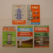 5 x FA Cup Final programmes consecutive years from 1966 to 1970 comprising 1 x Everton Vs