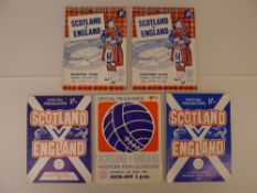 5 x Scotland Vs England Home International programmes from 1958 to 1966 comprising 1 x April 19