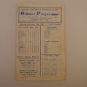 1 x Chelsea 1945-46 League South Season football programme, Vs Tottenham Hotspur Nov 17 1945, has