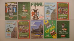 10 x FA Cup Final programmes from 1978 to 1984 comprising 1 x Final Arsenal Vs Ipswich Town May 6