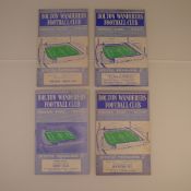 4 x Bolton Wanderers 1958-59 football programmes, Vs Aston Villa April 4 1958, Vs Aston Villa Mar 18