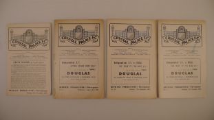 4 x Crystal Palace 1955-56 Season football programmes, Vs West Ham Nov 21 1955, Vs Torquay United