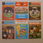 6 x England FIFA World Cup Qualifying Home International programmes from 1976 to 1981 comprising 1 x