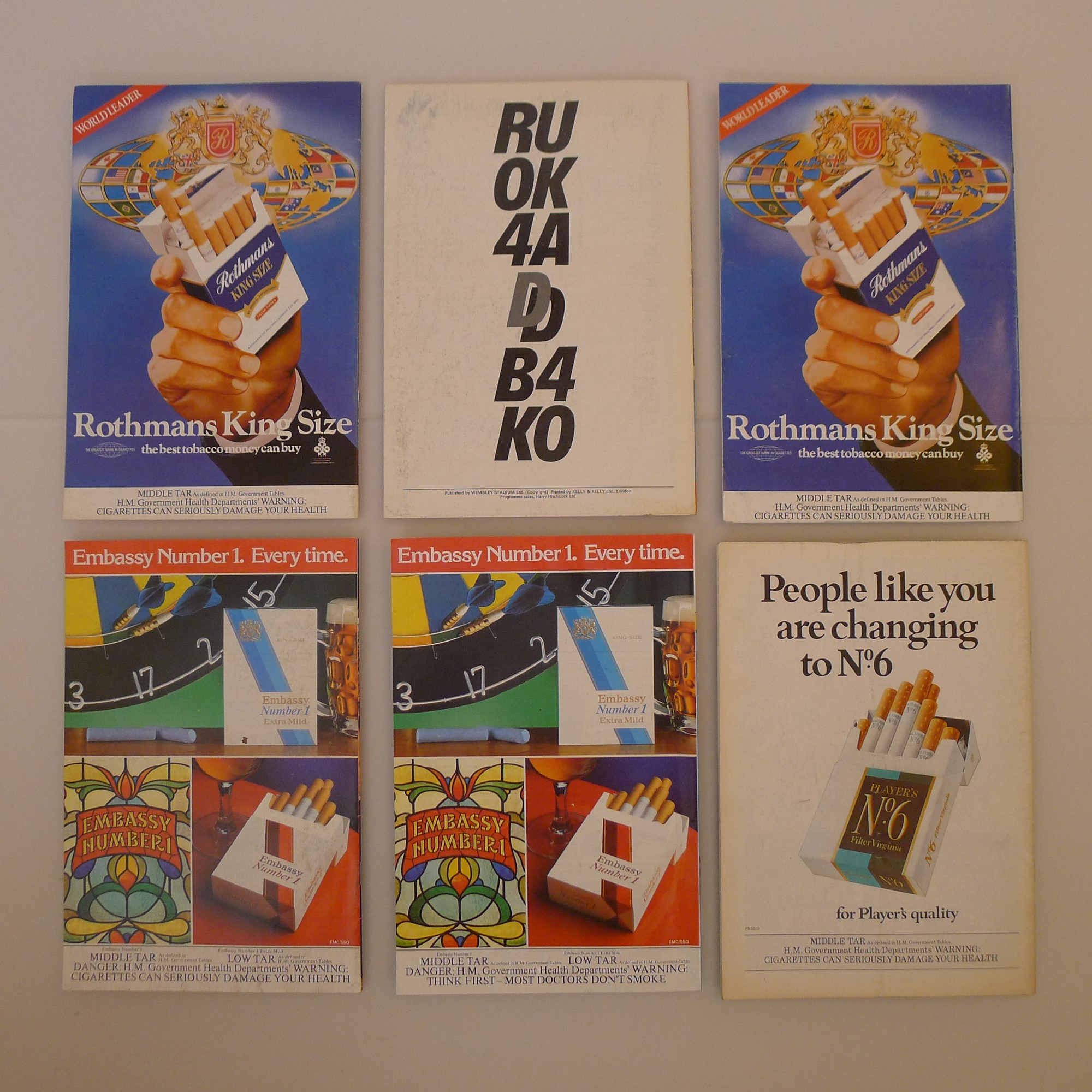 6 x England FIFA World Cup Qualifying Home International programmes from 1976 to 1981 comprising 1 x - Image 2 of 5