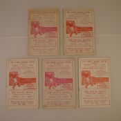 5 x Barnsley 1959 football programmes, Vs Swindon Town Sept 2 1959, Vs Swansea City Apr 20 1959,