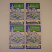 4 x Blackburn Rovers 1958-59 Season football programmes, Vs Wolverhampton Wanderers Sept 13 1958, Vs