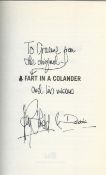 Roy Hudd, A fart in a colander, The Autobiography signed by Roy Hudd hardback book. DEDICATED. We