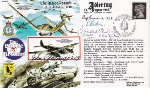 RAFA6 Battle of Britain 1940. Signed Phillips, Rudland Battle of Britain Pilots 10 Apr BFPS 2220