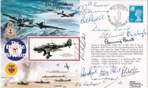 RAFA3 Cover 50th Anniv Battle of Britain Signed 13 Pilots, Crew WAAF Battle of Britain and 3 VC