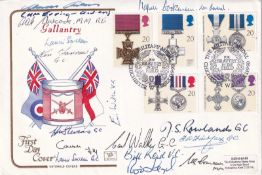 1990 Gallantry FDC Signed by 4 Victoria Cross Holders, 6 GC, Plus 5. 11 9 90 London George Cross