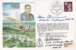 HA24 MRAF Trenchard Signed Oskar Pflaumer WW1 Marine Flier and US Ace WW11. 1 Apr 78 BFPS 1607 The