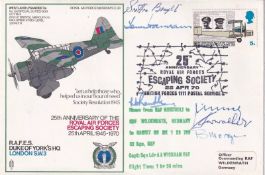 25th Anniv RAF Escaping Society Signed by 6 Evades, Resistance helpers. 25th Anniversary of the