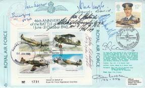 Rare JSF9c 46th Anniv Battle Of Britain Signed Jan L Malinski Plus 9 Battle of Britain. 16 th Sept