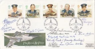 Royal Mail FDC History of the RAF Signed 4 Battle of Britain Pilots, 3 WAAF Plus 4. 16 September