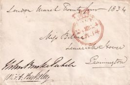 Free Front Signed by M F F Berkeley 1788-1867 and Capt S J B Pechell Lord of the Admiralty. Free