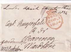 Free Front Signed by M F F Berkeley 1788-1867 and Dundas Lord of the Admiralty. Free Front dated