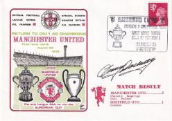 Return to Div 1 1975 Man Utd v Sheffield Utd Signed Tommy Docherty Manager. 23 August 75