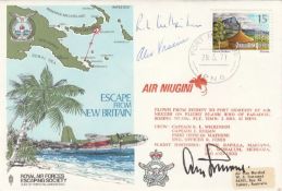 ES17 Escape from New Britain Signed Pilot, A Galland Luftwaffe and A Vraciu USN. 28 3 77 Port