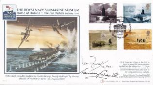 Buckingham FDC Royal Navy Submarine Museum Signed 2 Victoria Cross Holders. 10 4 01 Gosport Home