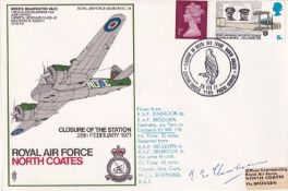 Sc34 RAF North Coates Signed R A Chisholm. 604 Sqn Battle of Britain Pilot. 28 Feb 71 BFPS 1162