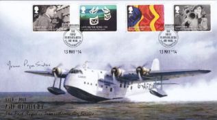 Anniv 1st Regular Transatlantic Air Service Signed Yvonne Pope Sintes 1st Female Jet Pilot. 13 May