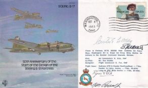 B32c 50th Anniversary B 17 Signed 3 USA Pilots Le May, P Murphy, R Lee. 4 Oct 83 Washington DC