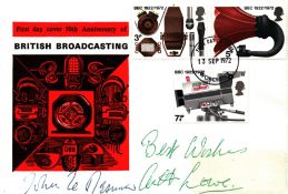 Arthur Lowe (1915-1982) and John Le Mesurier (1912-1983), a British Broadcasting FDC signed by two