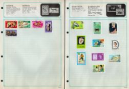 Album Pages with Mint & used Worlwide Stamps Countries Include Somaliland, Rhodesia, Grenada, St