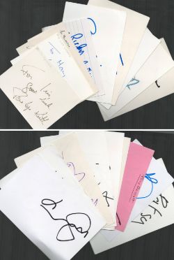 Autograph auction Football, Space, TV/Film, Military, Historic photos, covers and books.