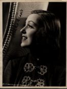 Frances Drake (1912-2000), a 10x8 inch photo, signed in fountain pen ink with press details attached