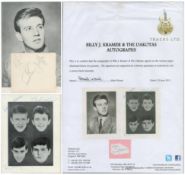Billy J. Kramer and The Dakotas Autograph collection. Signature piece Billy Kramer, and signed