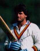 Allan Lamb signed 10x8 inch colour photo pictured while playing for England. Good condition. All