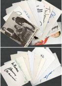 Signature cards collection, Steve Winwood, AL Murray, Miss Hanah Gordon, Maureen Lipman, Sheryl