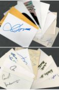 Signature cards collection, Bruce Welch, Marvin Hagler, Jerry Bruckheimer, Connie Francis, Walter