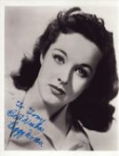 Peggy Moran signed 10x8 inch black and white photo. Dedicated. Good condition. All autographs come