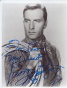George Montgomery signed 10x8 inch black and white photo. Dedicated. Good condition. All