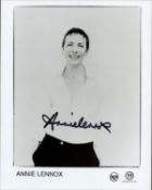 Annie Lennox signed 10x8 inch black and white promo photo. Good condition. All autographs come