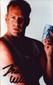 Bruce Willis signed 6x4 inch colour photo. Good condition. All autographs come with a Certificate of