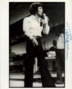 Tom Jones signed 10x8 inch black and white photo. Good condition. All autographs come with a