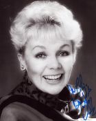British Actress Meg Johnson signed 10 x 8 inch black and white photo, Signed in blue ink, dedicated.