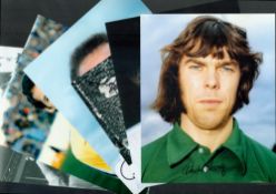 Football Leeds United signed photo collection inc David Harvey, Paul Reaney x 2, James Duffy, 2