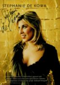 Stephanie De Kowa signed Promo colour photo 6x4 Inch, Opera singer. Good condition. All autographs