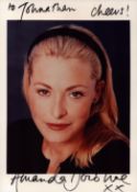 Amanda Donohoe signed 7x5 Inch colour photo, Is an English actress, Dedicated. Good condition. All