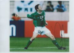 Robbie Keane signed colour photo 10x8 Inch, Is an Irish professional football coach and former