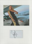 Jodie Kidd signed white signature page 5x3 Inch plus Unsigned colour photo 10x8 Inch, overall size