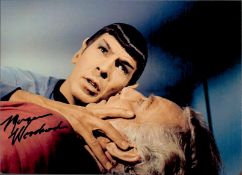Star Trek Actor Morgan Woodward, A signed 10, 5x8 inch photo, shown here playing Dr, Simon van