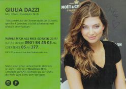 Giulia (Dazzi) signed promo colour pictured 6x4 Inch Approx. Good condition. All autographs come