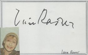 Luise Rainer signed post card Approx 5, 5x3, 5 Inch put newspaper colour picture cut affixed onto